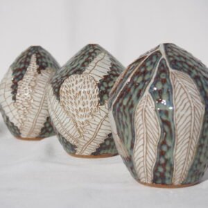 Sgraffito Bud Vase