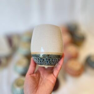 White Painted Cup - Blue