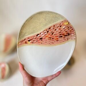 Painted Plate - Pink