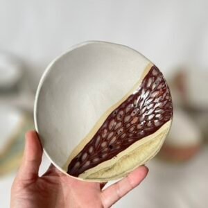 Painted Small Dish - Aubergine