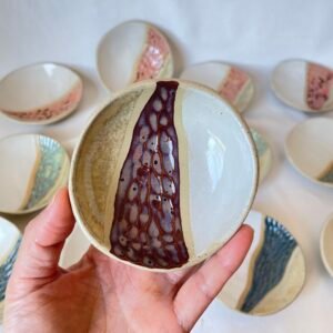 Painted Mini Dish - Aubergine